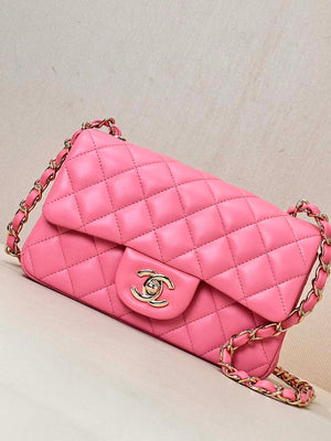 Chanel A69900 Mini Flap Bag Lambskin AS1116 Rose Red - Default Title - View 2