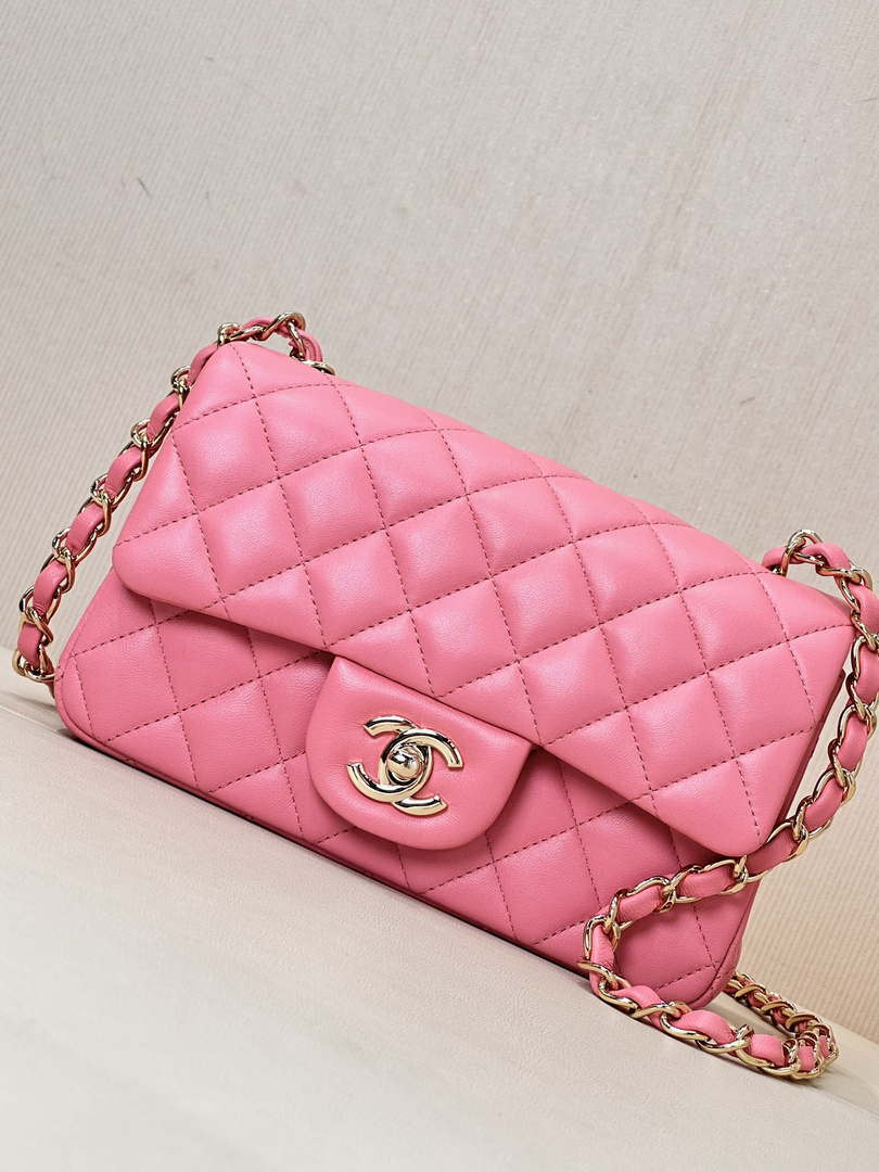 Chanel A69900 Mini Flap Bag Lambskin AS1116 Rose Red - Default Title - View 2