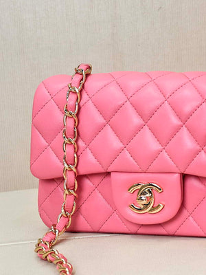 Chanel A69900 Mini Flap Bag Lambskin AS1116 Rose Red - Default Title - View 4