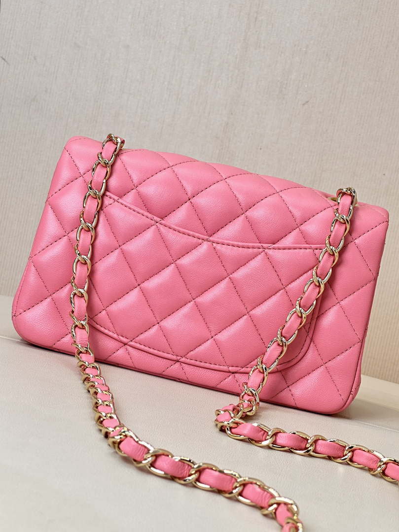 Chanel A69900 Mini Flap Bag Lambskin AS1116 Rose Red