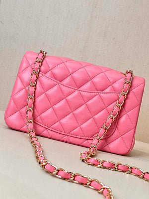Chanel A69900 Mini Flap Bag Lambskin AS1116 Rose Red - Default Title - View 7