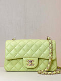 Chanel A69900 Mini Flap Bag Lambskin AS1116 Light Green