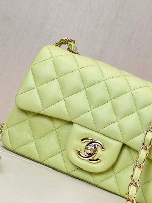 Chanel A69900 Mini Flap Bag Lambskin AS1116 Light Green - Default Title - View 4
