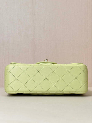Chanel A69900 Mini Flap Bag Lambskin AS1116 Light Green - Default Title - View 9