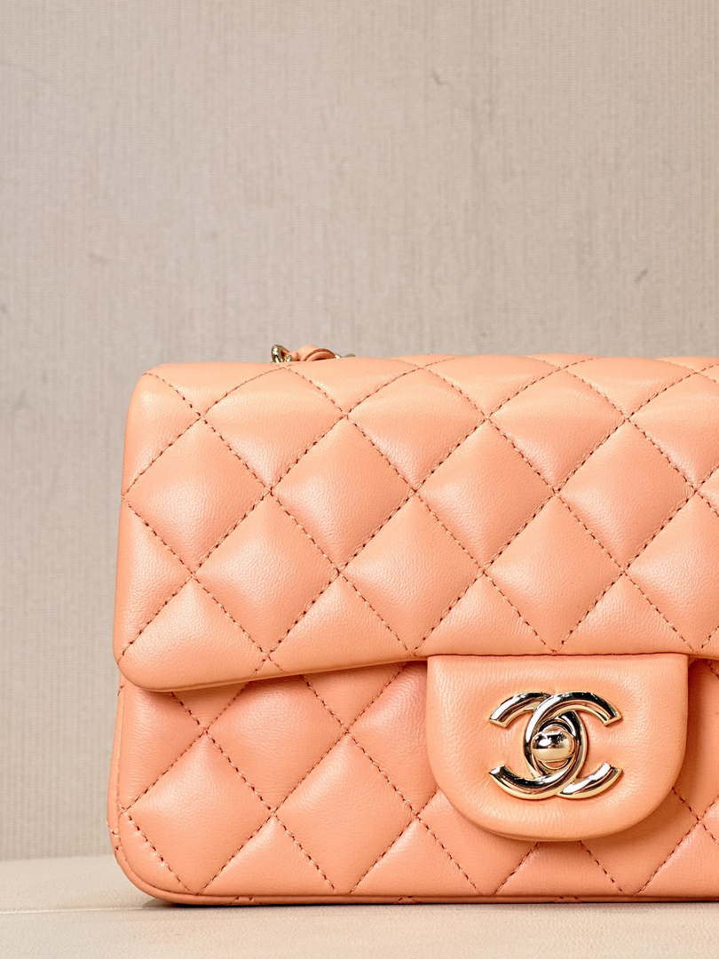 Chanel A69900 Mini Flap Bag Lambskin AS1116 Orange