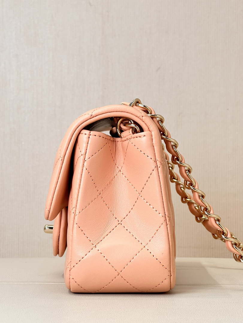 Chanel A69900 Mini Flap Bag Lambskin AS1116 Orange