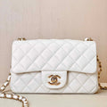 Chanel A69900 Mini Flap Bag Lambskin AS1116 White - Default Title - View 1