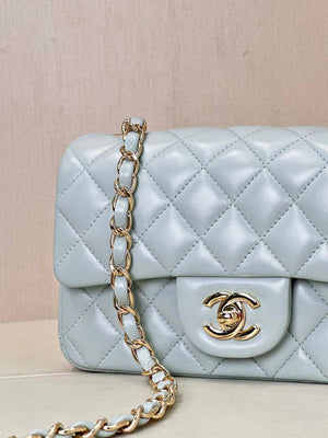 Chanel A69900 Mini Flap Bag Lambskin Light Blue AS1116 - Default Title - View 2