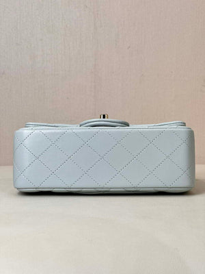 Chanel A69900 Mini Flap Bag Lambskin Light Blue AS1116 - Default Title - View 9