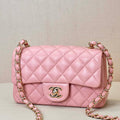 Chanel A69900 Mini Flap Bag Lambskin light Pink AS1116 - Default Title - View 1