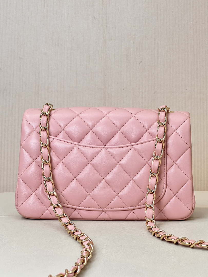 Chanel A69900 Mini Flap Bag Lambskin light Pink AS1116