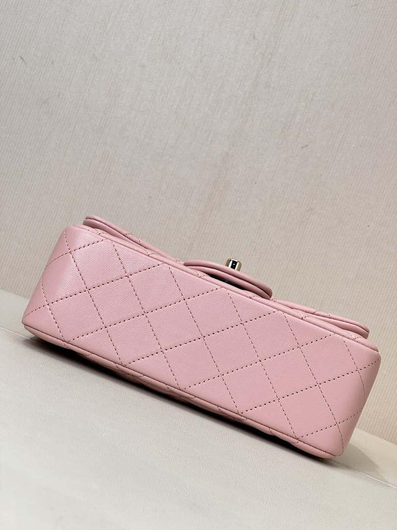 Chanel A69900 Mini Flap Bag Lambskin light Pink AS1116 - Default Title - View 9