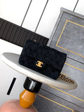 Chanel A69900 Mini Flap Bag Suede leather AS1116 Black
