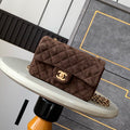 Chanel A69900 Mini Flap Bag Suede leather AS1116 Dark Brown - Default Title - View 1