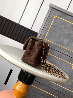 Chanel A69900 Mini Flap Bag Suede leather AS1116 Dark Brown - Default Title - View 2