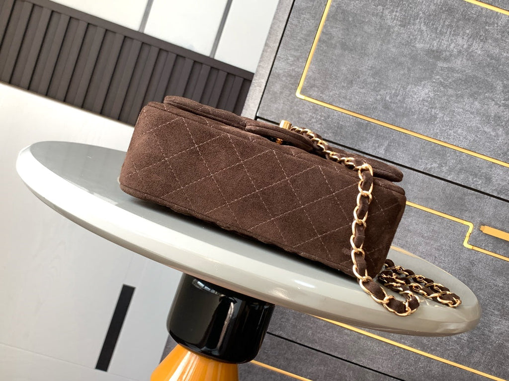 Chanel A69900 Mini Flap Bag Suede leather AS1116 Dark Brown