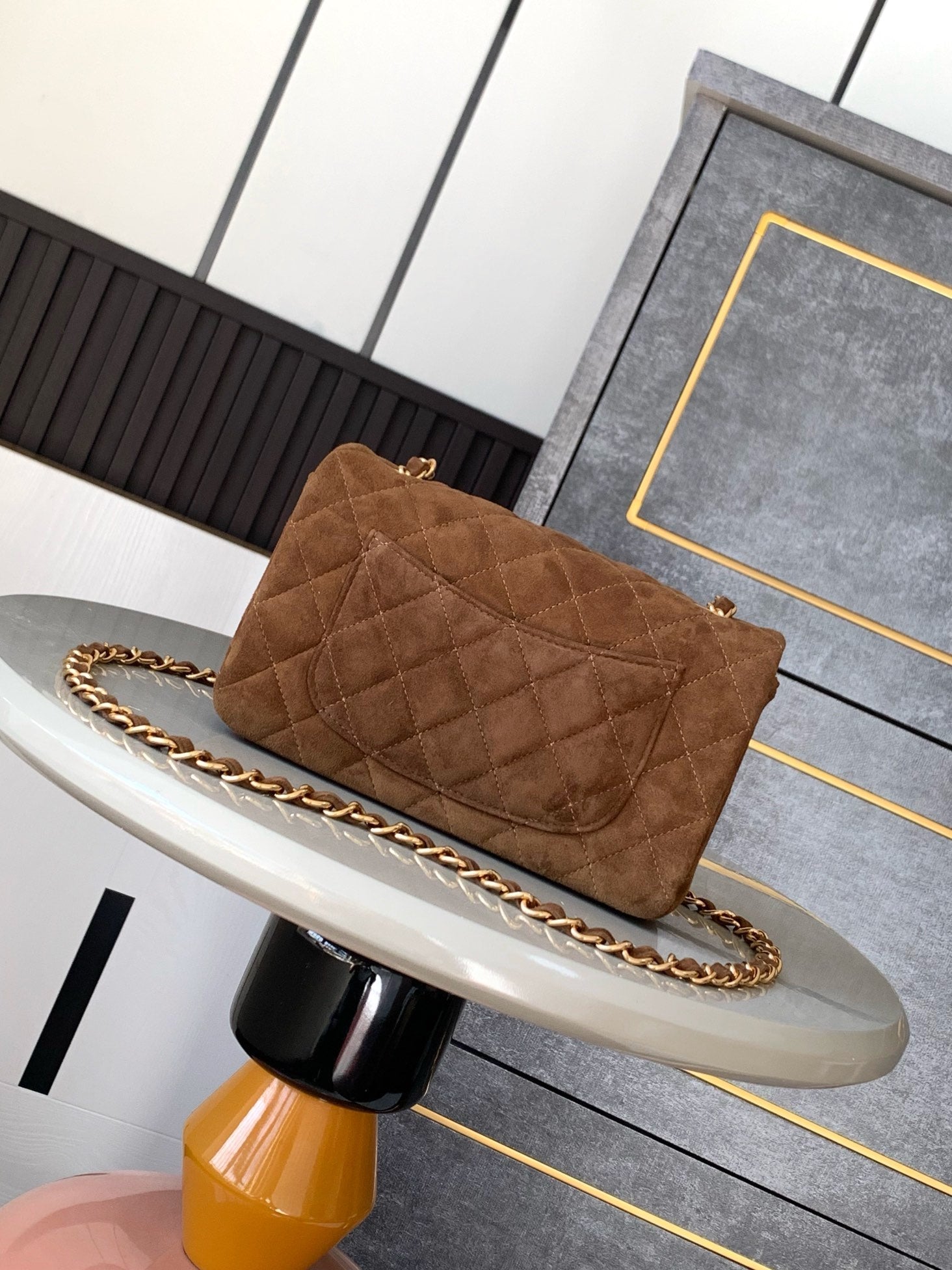 Chanel A69900 Mini Flap Bag Suede leather AS1116 Tan