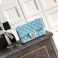 Chanel A69900 Mini Flap Blue Velvet CF AS1116