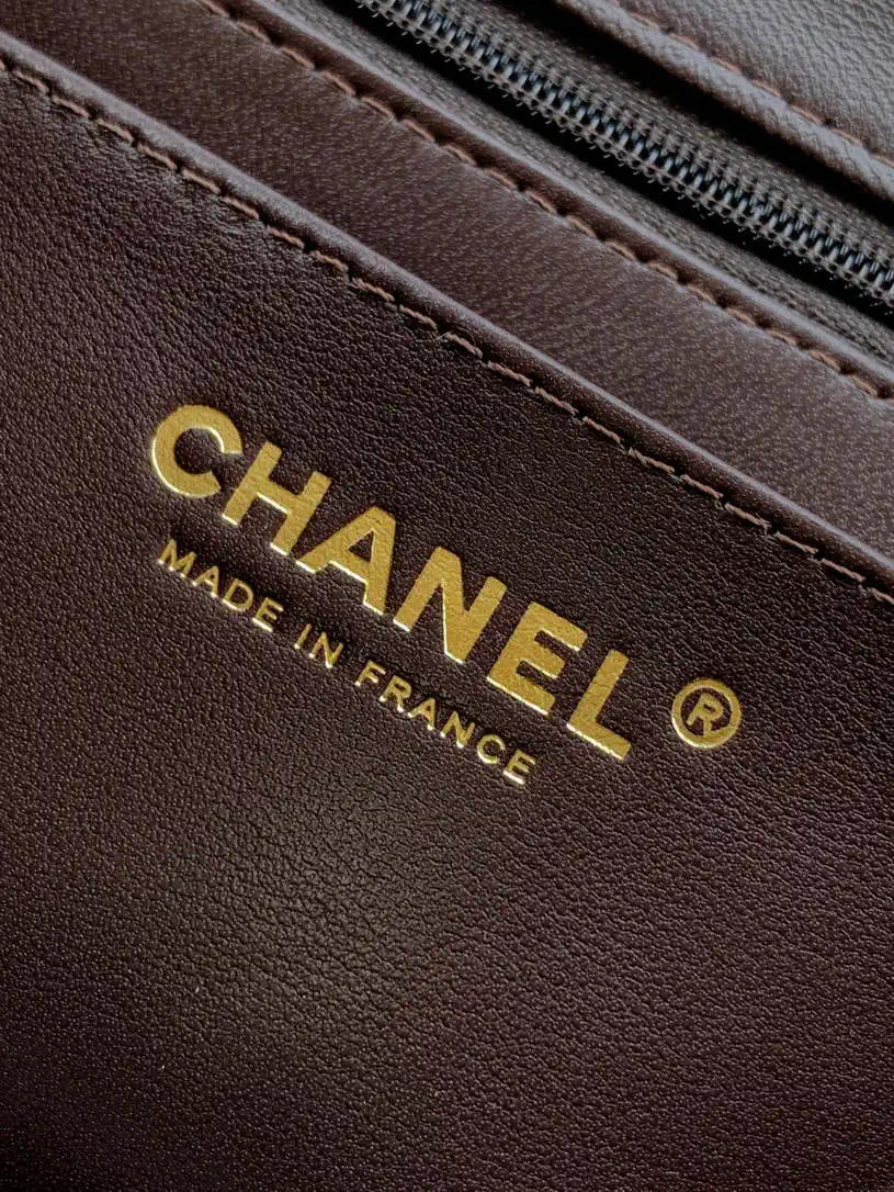 Chanel A69900 Mini Flap Dark Brown Velvet CF AS1116