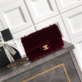 Chanel A69900 Mini Flap Dark Red Velvet CF AS1116