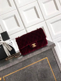 Chanel A69900 Mini Flap Dark Red Velvet CF AS1116
