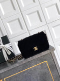 Chanel A69900 Mini Flap Black Velvet CF AS1116