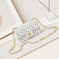 Chanel A69900 Mini Flap White Lambskin Printed AS1116 with Black CC logo - Default Title - View 1