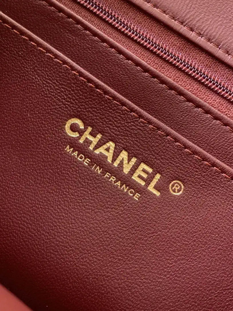 Chanel A69900 Mini Flap Wine Red Velvet CF AS1116