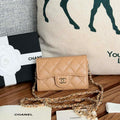 Chanel A81081 Wallet on Chain Shiny Calfskin Apricot - Default Title - View 1
