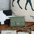 Chanel A81081 Wallet on Chain Shiny Calfskin Green - Default Title - View 1