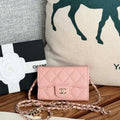 Chanel A81081 Wallet on Chain Shiny Calfskin Pink - Default Title - View 1