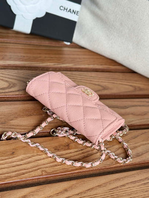 Chanel A81081 Wallet on Chain Shiny Calfskin Pink - Default Title - View 4