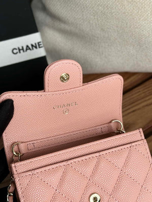 Chanel A81081 Wallet on Chain Shiny Calfskin Pink - Default Title - View 7