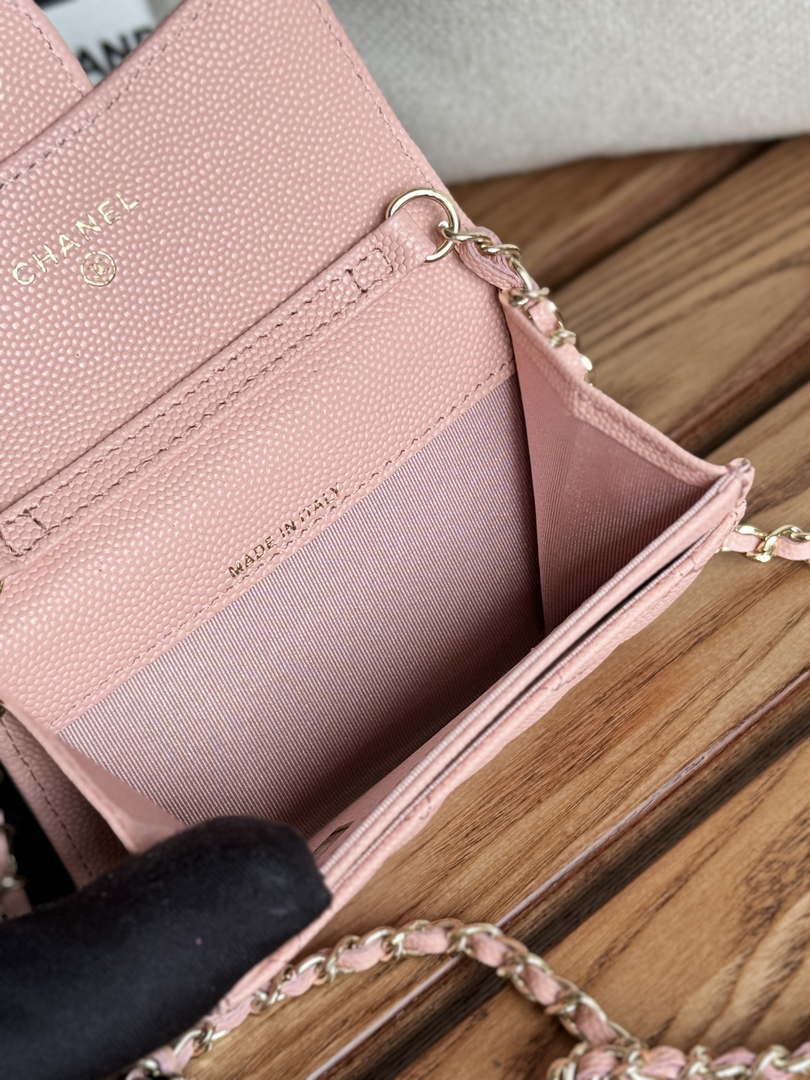 Chanel A81081 Wallet on Chain Shiny Calfskin Pink - Default Title - View 8
