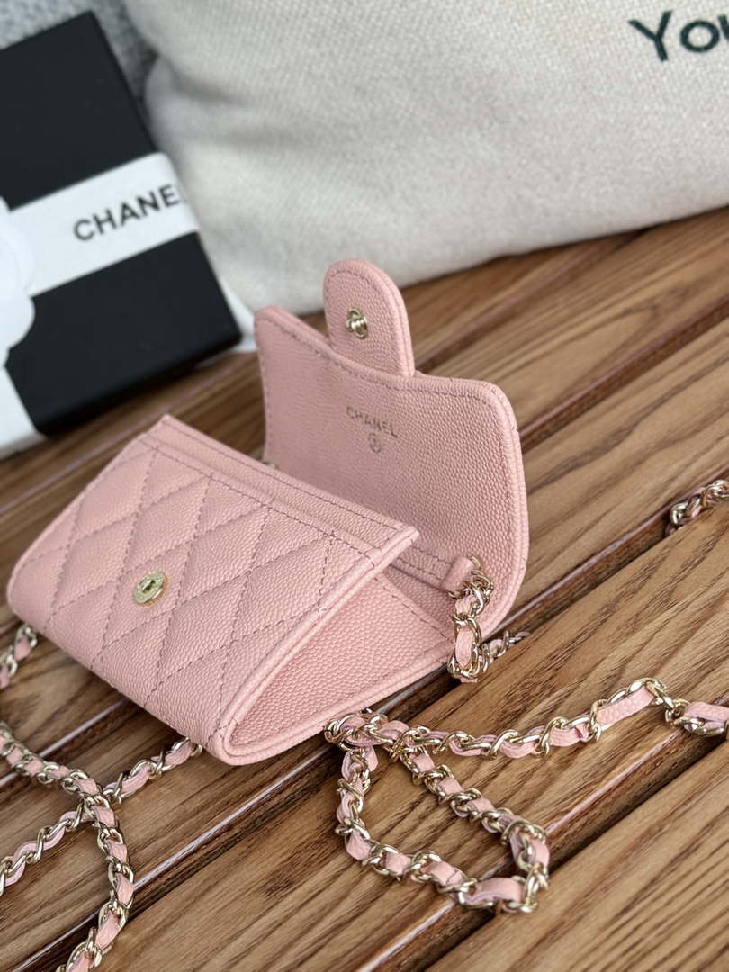 Chanel A81081 Wallet on Chain Shiny Calfskin Pink - Default Title - View 9