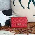 Chanel A81081 Wallet on Chain Shiny Calfskin Red - Default Title - View 1
