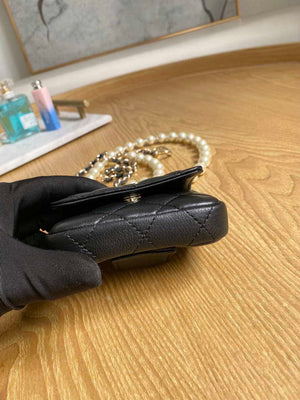 Chanel A81181 22 Spring/Summer Pearl chain belt bag Black - Default Title - View 5
