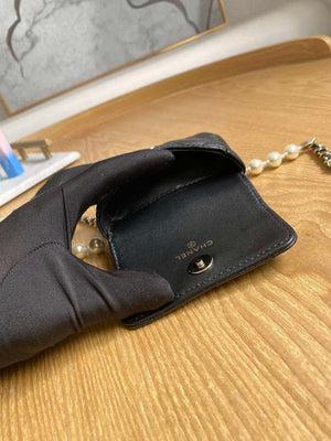 Chanel A81181 22 Spring/Summer Pearl chain belt bag Black - Default Title - View 7