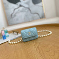 Chanel A81181 22 Spring/Summer Pearl chain belt bag Blue - Default Title - View 1