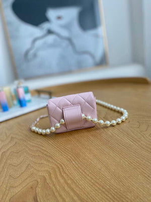 Chanel A81181 22 Spring/Summer Pearl chain belt bag pink - Default Title - View 2