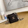 Chanel A81193 Mini Vanity with chain Calfskin Sliver Balck - Default Title - View 1