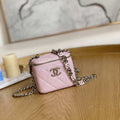 Chanel A81193 Mini Vanity with chain Calfskin Sliver Pink - Default Title - View 1