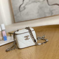 Chanel A81193 Mini Vanity with chain Calfskin Slivery White - Default Title - View 1
