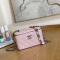 Chanel A81194 Vanity with chain Calfskin Sliver Pink - Default Title - View 1