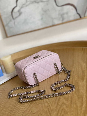 Chanel A81194 Vanity with chain Calfskin Sliver Pink - Default Title - View 3