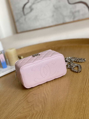 Chanel A81194 Vanity with chain Calfskin Sliver Pink - Default Title - View 6