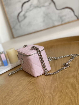 Chanel A81194 Vanity with chain Calfskin Sliver Pink - Default Title - View 7