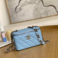 Chanel A81194 Vanity with chain Calfskin Sliver Light Blue - Default Title - View 1