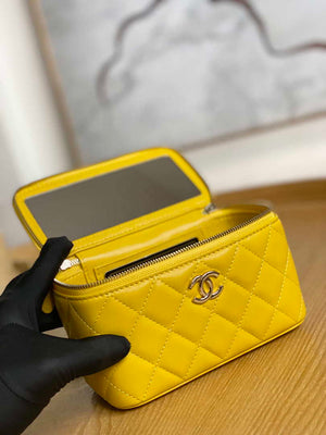 Chanel A81208 Vanity with Chain Lambskin Gold Yellow - Default Title - View 8