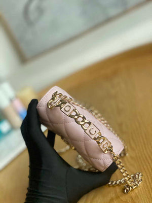 Chanel A81197 Mini Flap Lambskin Enamel & Gold-Tone Metal Pink - Default Title - View 4